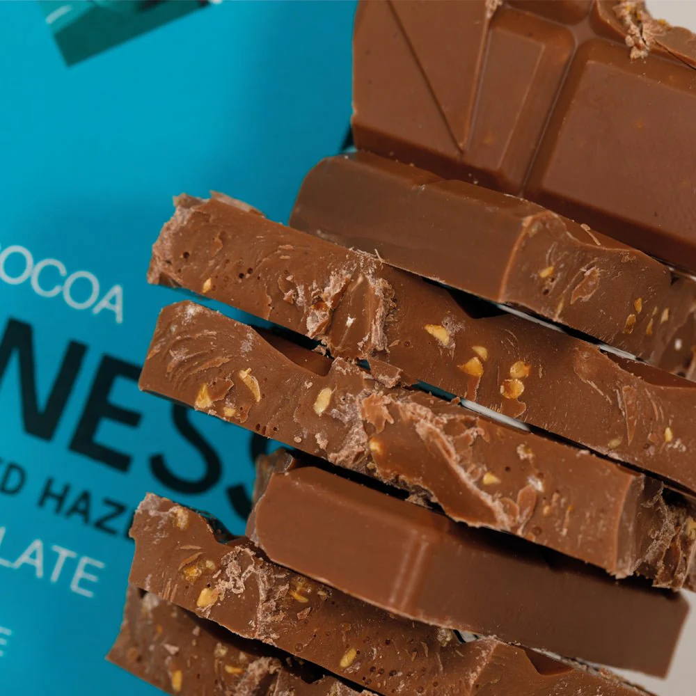 Happiness - Milk Chocolate with Salted Caramelised Hazelnuts 300g Bar - Image 3