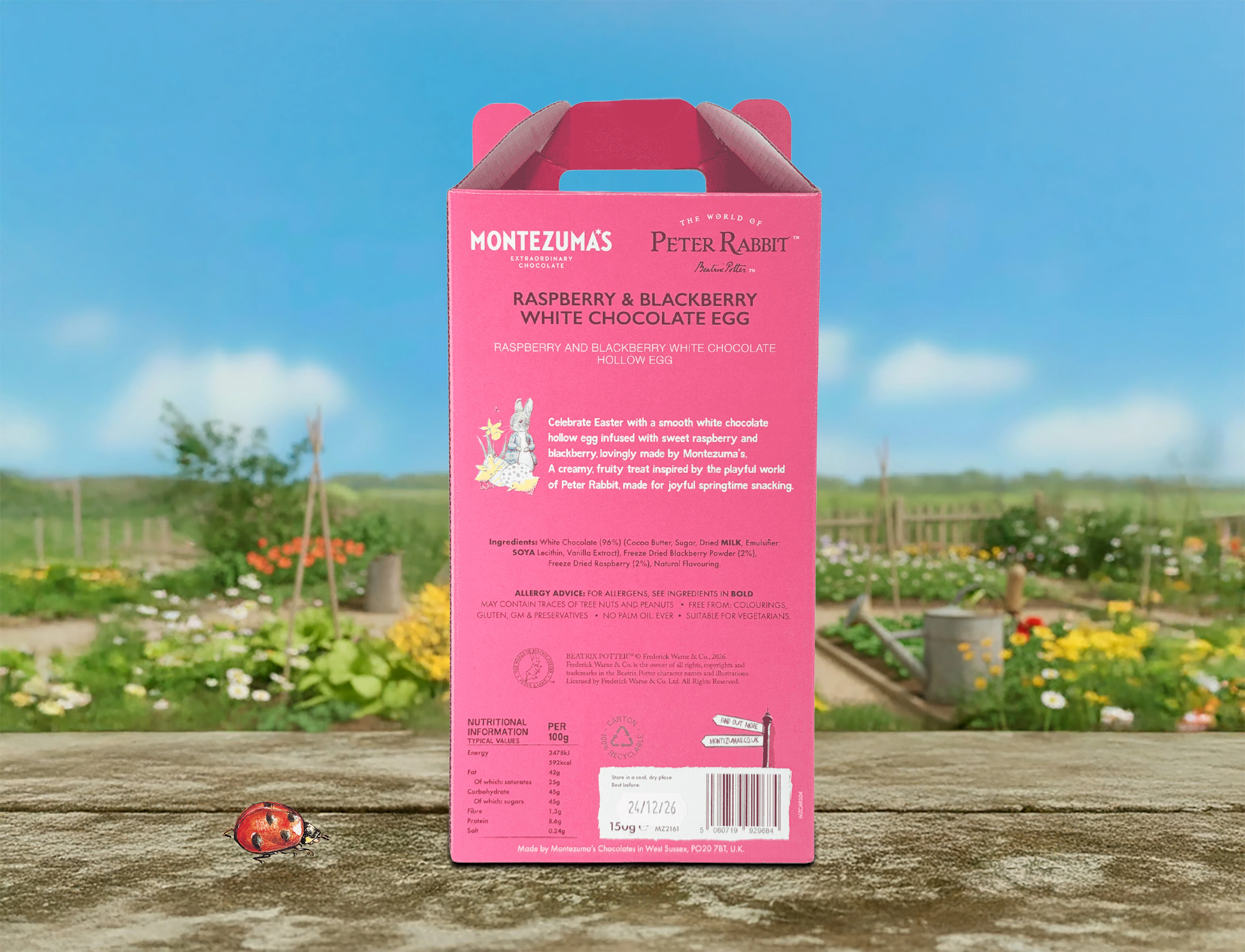 Peter Rabbit Raspberry and Blackberry White Chocolate Egg - Image 3